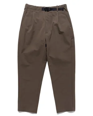 One Tuck Tapered Stretch Pants Taupe Grey