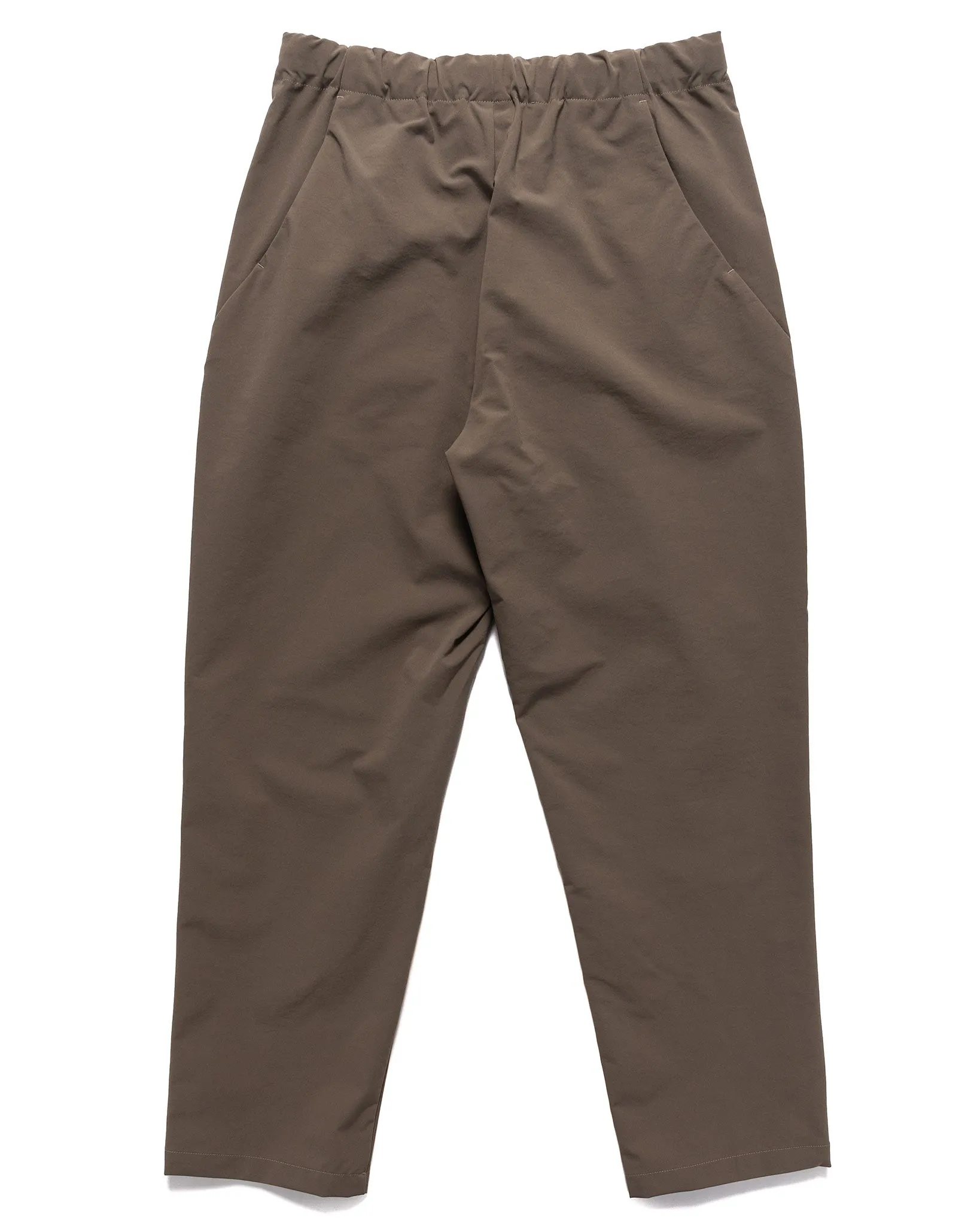 One Tuck Tapered Stretch Pants Taupe Grey