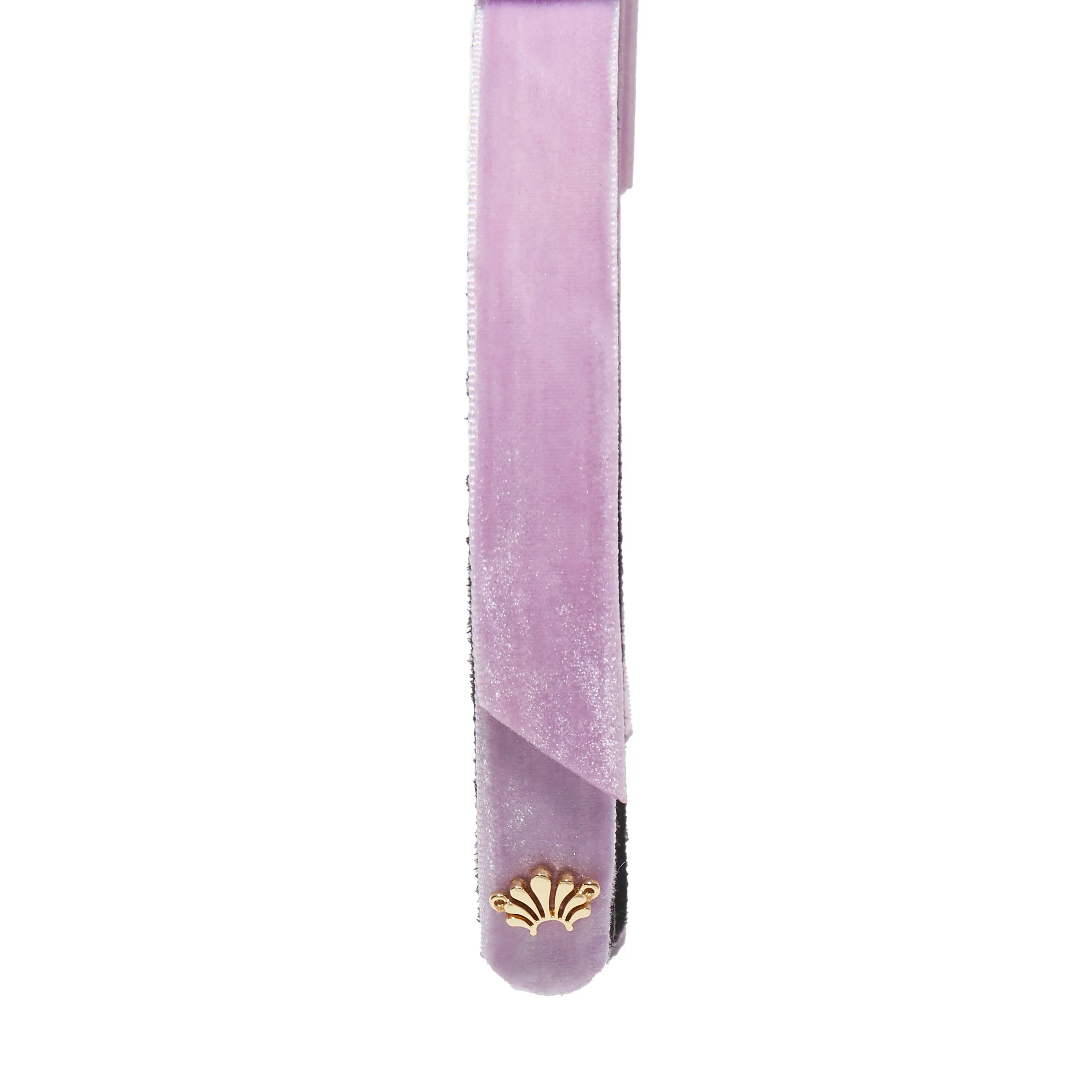 ORCHID BARDOT SLIM VELVET HEADBAND