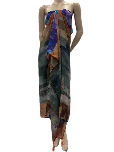 Printed Chiffon Sarong - 12