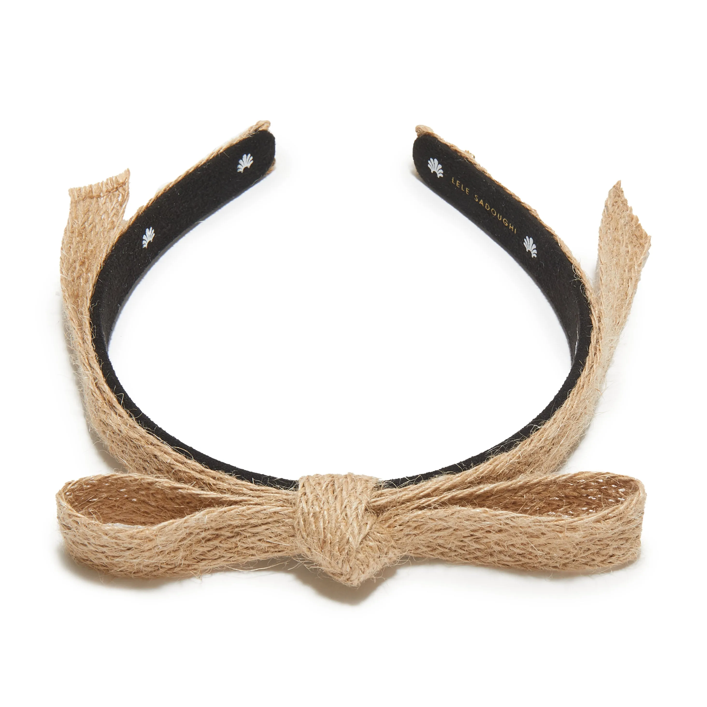 RAFFIA BARDOT RIBBON SLIM HEADBAND