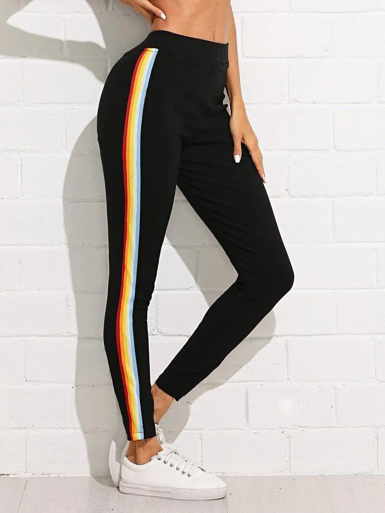 Rainbow Stripe Side Jeans