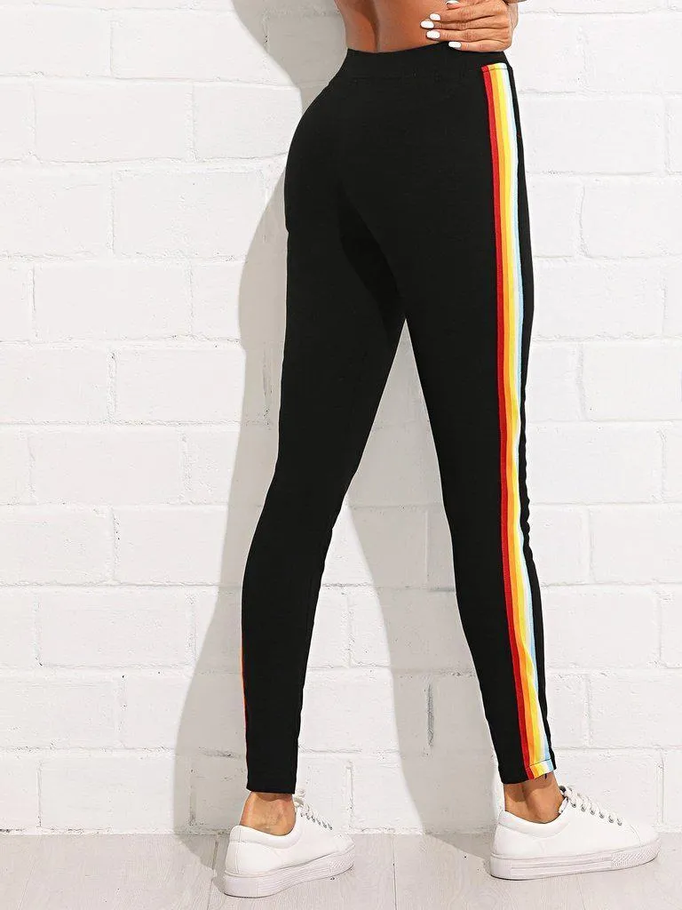 Rainbow Stripe Side Jeans