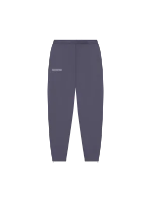 Recycled Cotton Tapered Track Pants—slate blue