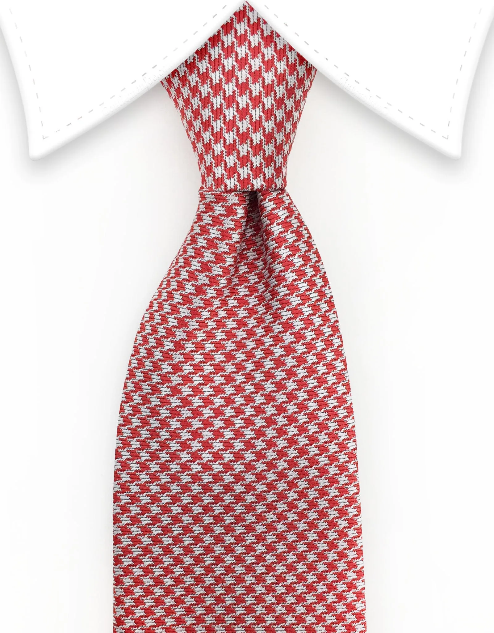 Red Houndstooth Tie