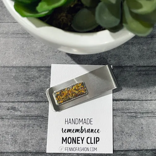 Remembrance Money Clip Using Flower Petals