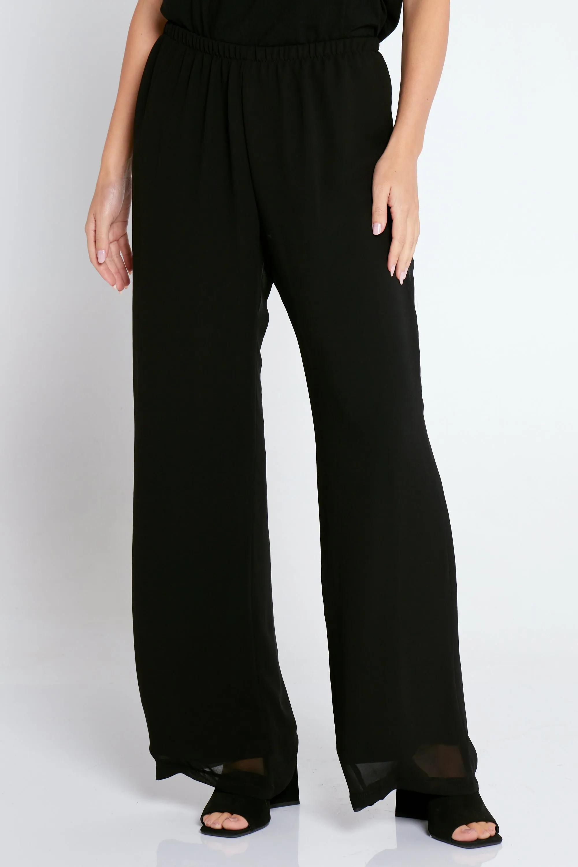 Rendezvous Chiffon Pants - Black