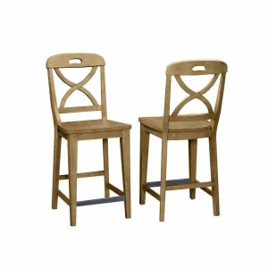 Rustic Counter Height Stool - Sand Finish 2 pack