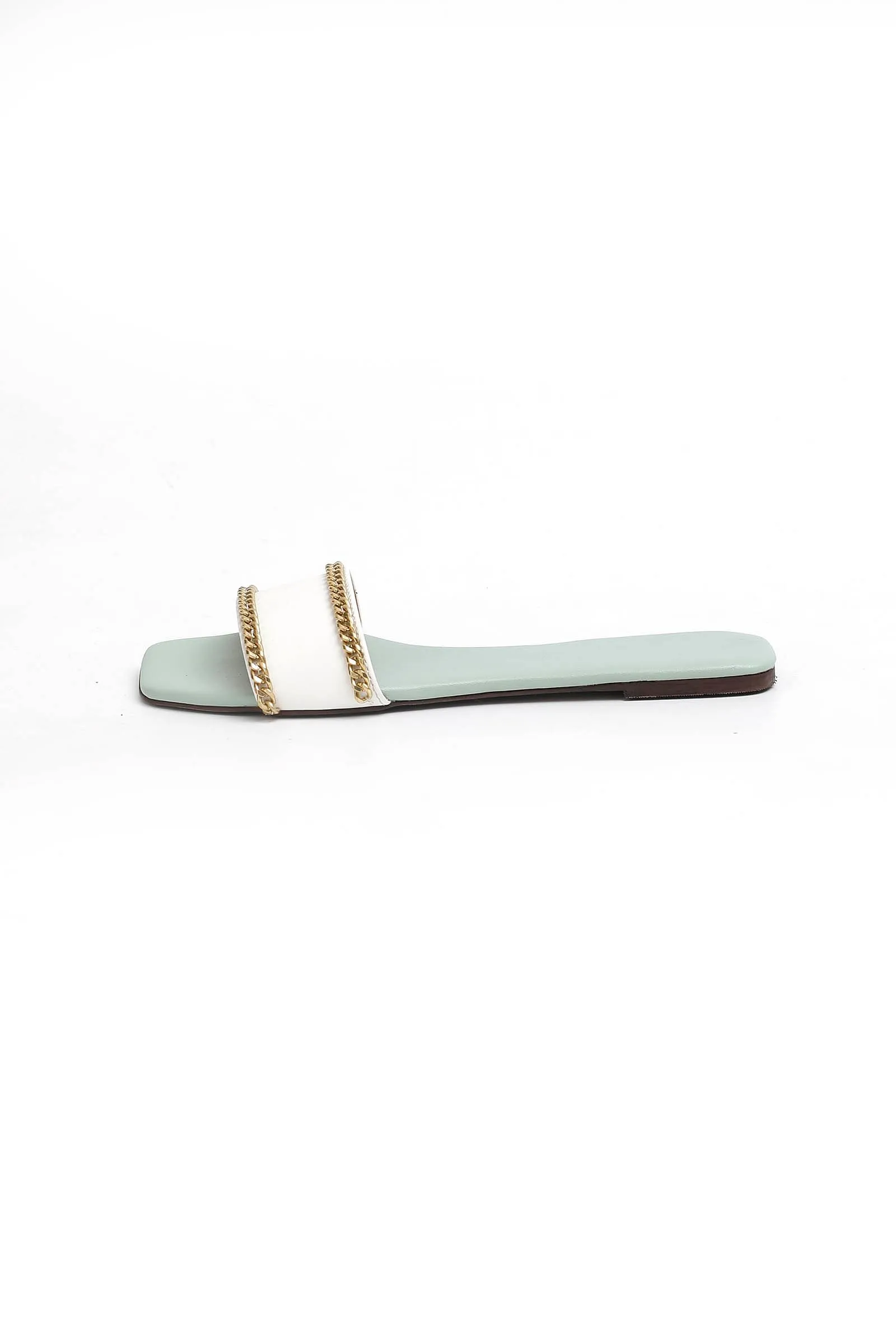 Sky Blue Cruelty-Free Leather Flats