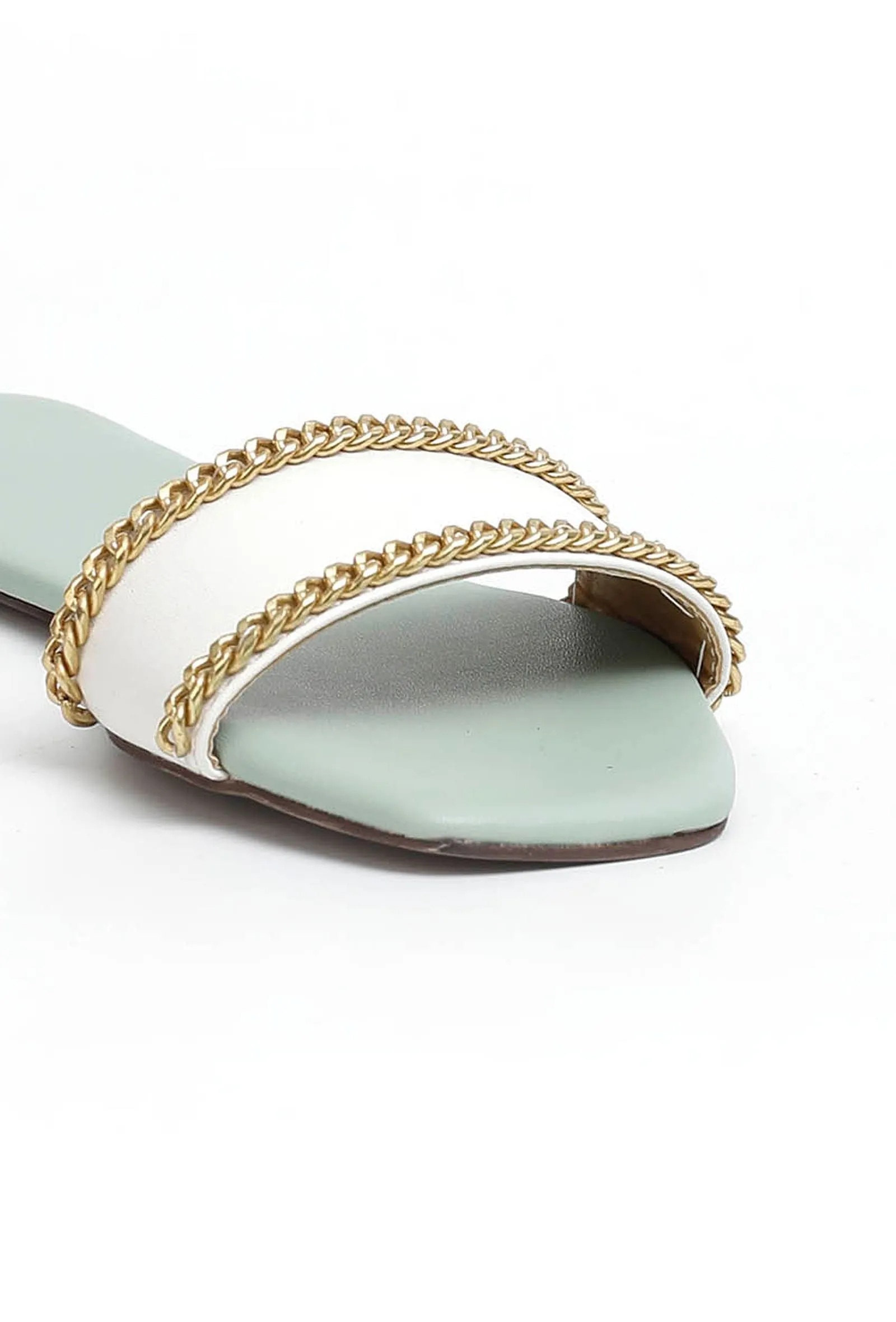 Sky Blue Cruelty-Free Leather Flats