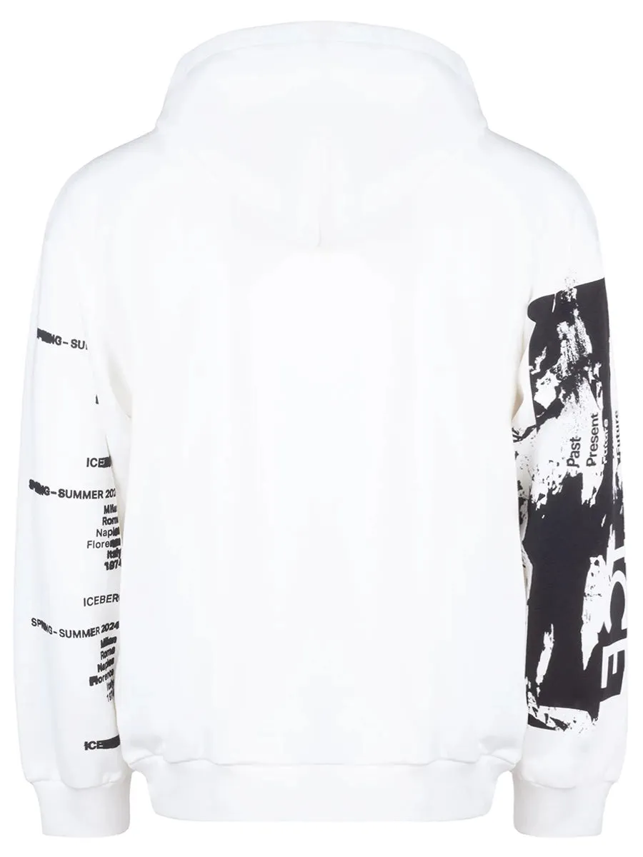 Splash Writing 5C Hoodie (White) - I24E08063171102