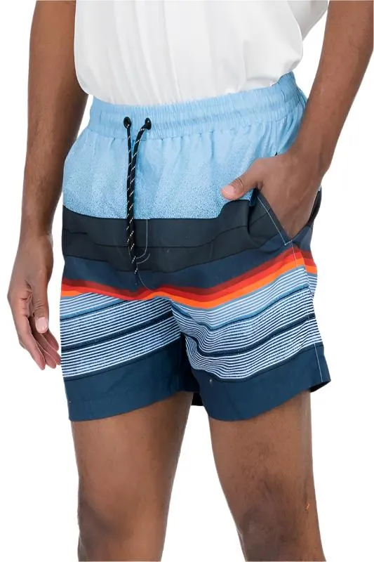 TEEK - Blue Stripes Swim Shorts