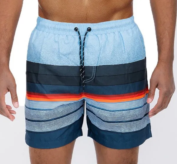 TEEK - Blue Stripes Swim Shorts