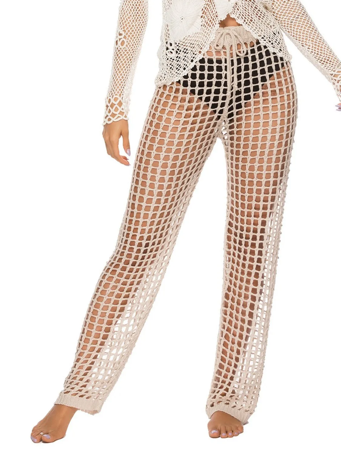 TEEK - Net Knitted High Waist Swim Pants