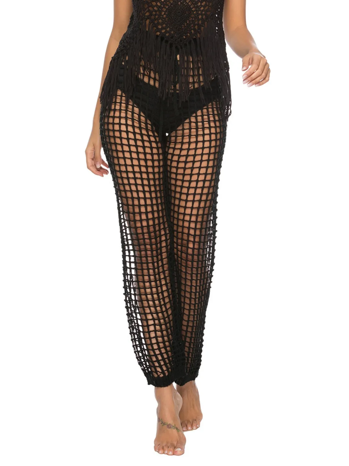 TEEK - Net Knitted High Waist Swim Pants