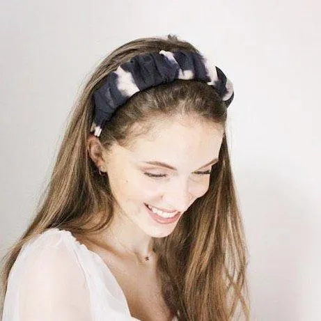 tie dye headband pleated  hairband hair accessory for women