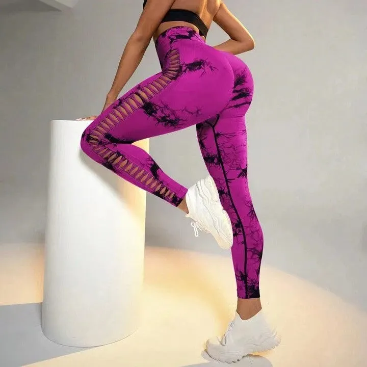 Women's Printed Yoga Pants High Waist Butt Lift Gym Fitness Leggings.