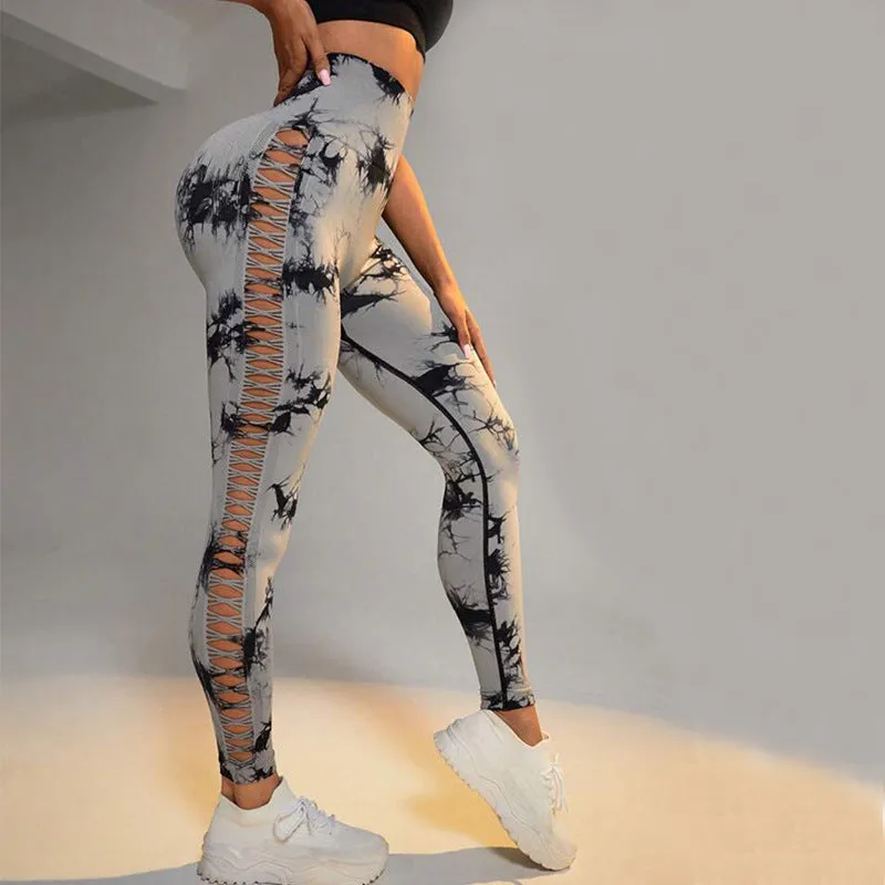 Women's Printed Yoga Pants High Waist Butt Lift Gym Fitness Leggings.